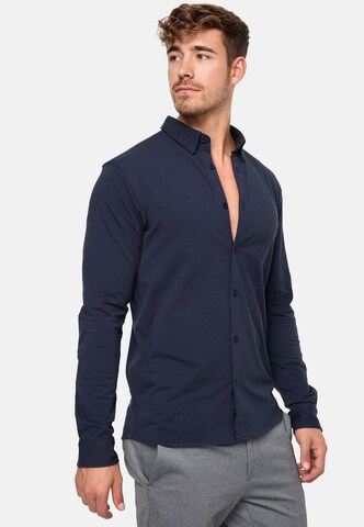 Coupe slim Chemise 'Theodore' JEFF en bleu