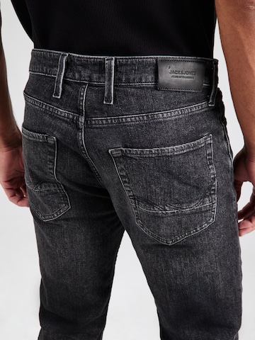 juoda JACK & JONES Standartinis Džinsai 'JJICLARK'