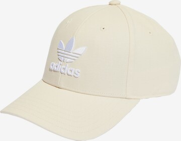 ADIDAS ORIGINALS Cap 'Trefoil' in Beige: front