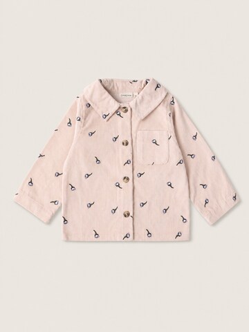 Veste mi-saison 'Elliot Cordroy White flowers rose embroidery' LouieLouie en rose : devant