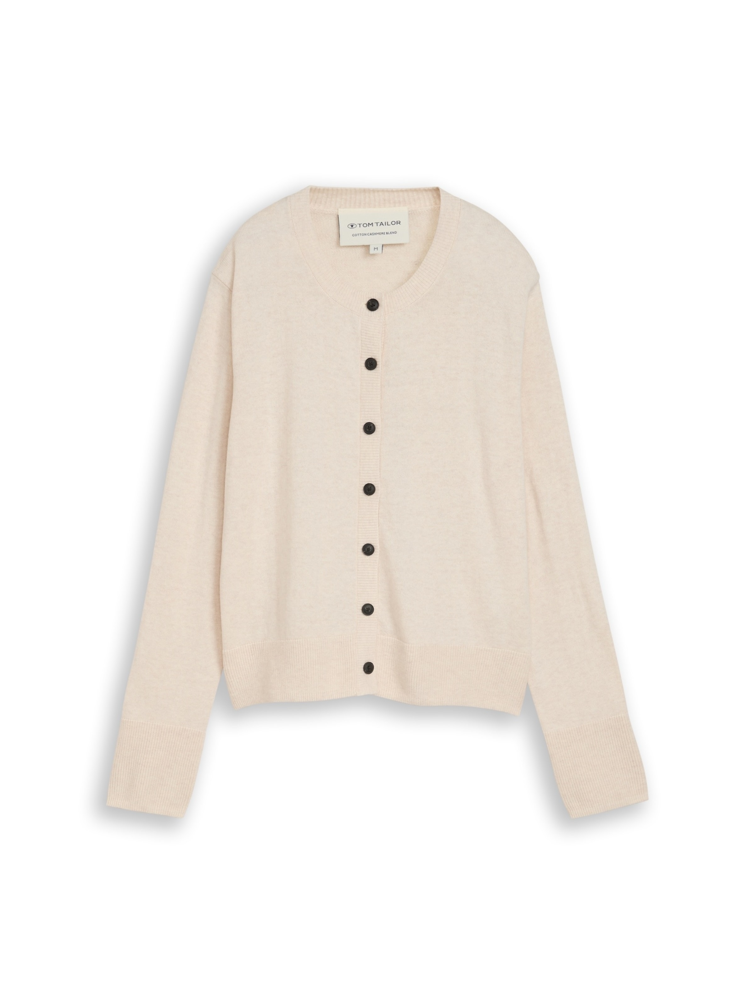 TOM TAILOR Strickjacke in Weiß: Vorderseite