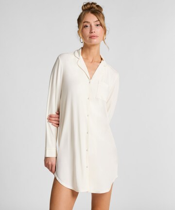 Chemise de nuit Hunkemöller en blanc : devant