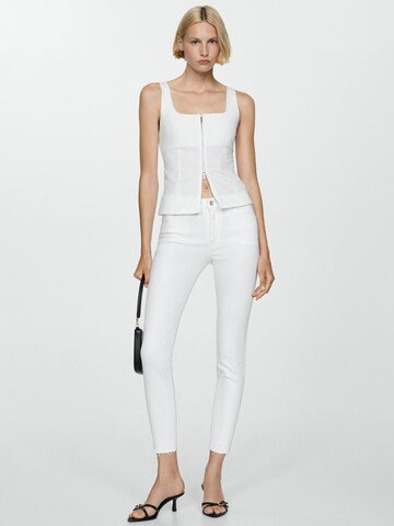MANGO Skinny Jeans 'Isa' in Weiß