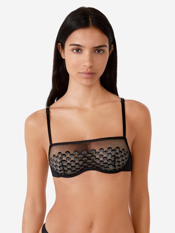 ETAM Bandeau BH in Schwarz: Vorderseite