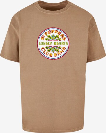 T-Shirt 'Beatles - St Peppers Lonely' Merchcode en beige : devant