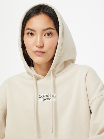 Calvin Klein Jeans Sweatshirt in Beige