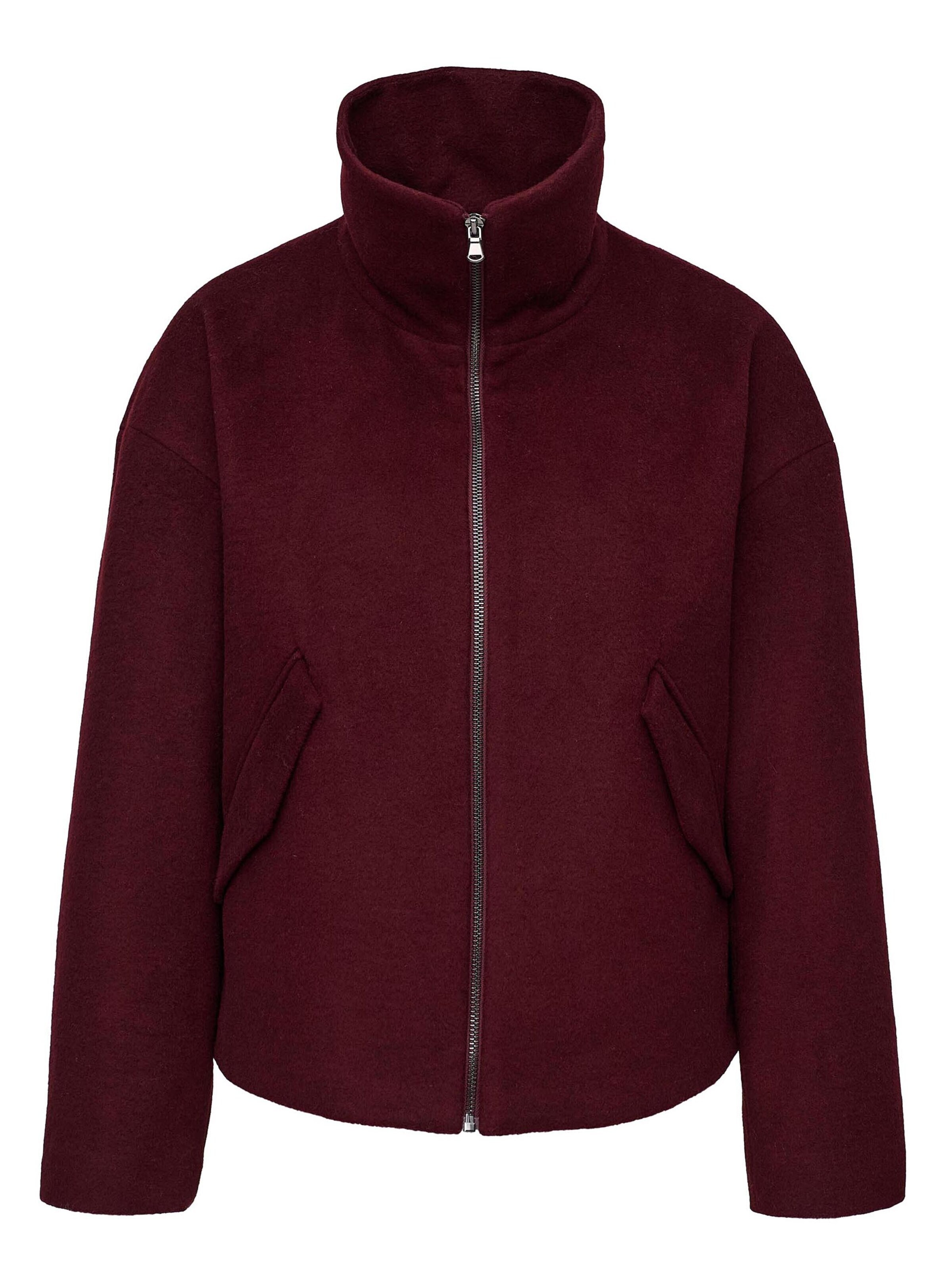 MANISA Between-season jacket 'Wolljacke' in Purple: front