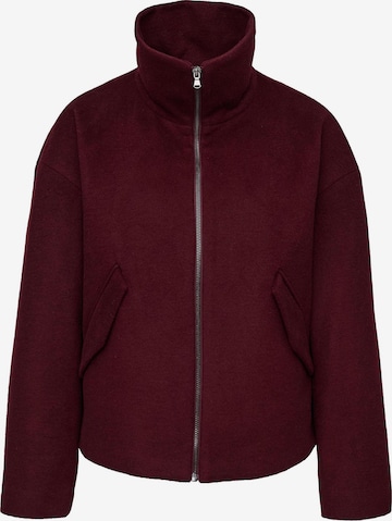 MANISA Between-season jacket 'Wolljacke' in Purple: front