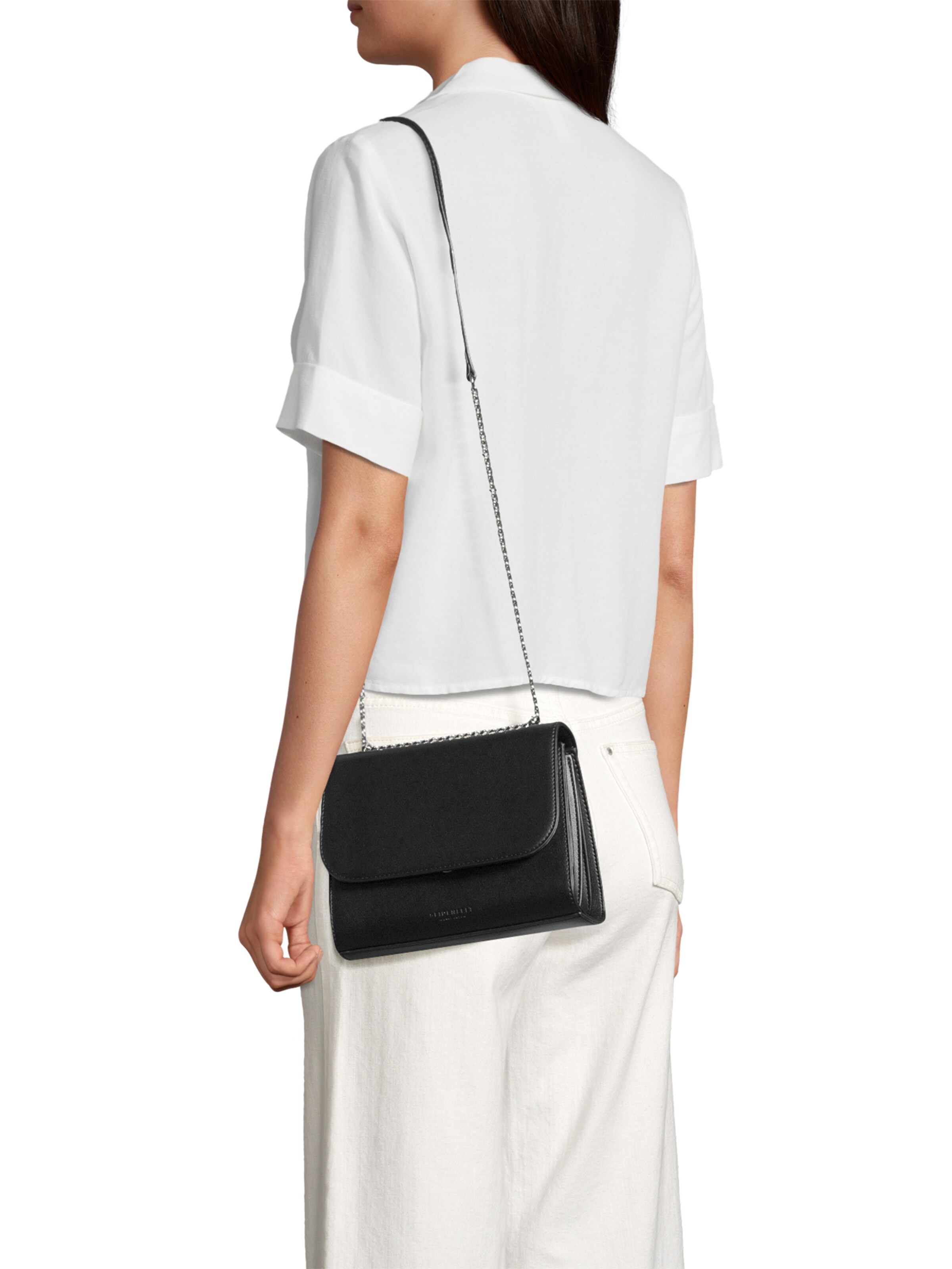 Seidenfelt Crossbody bag 'NAANTALI' in Black: front