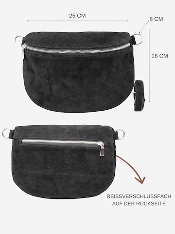 Brise Schultertasche 'Afia Suede' in Schwarz