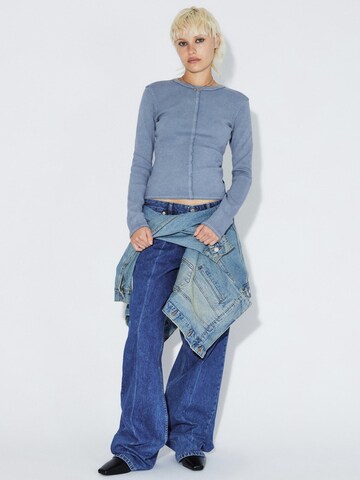 Dr. Denim Shirt 'Stella Rib' in Blauw
