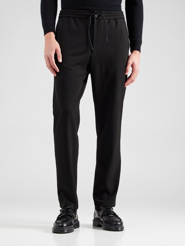 Les Deux Regular Pleated Pants 'Como' in Black: front