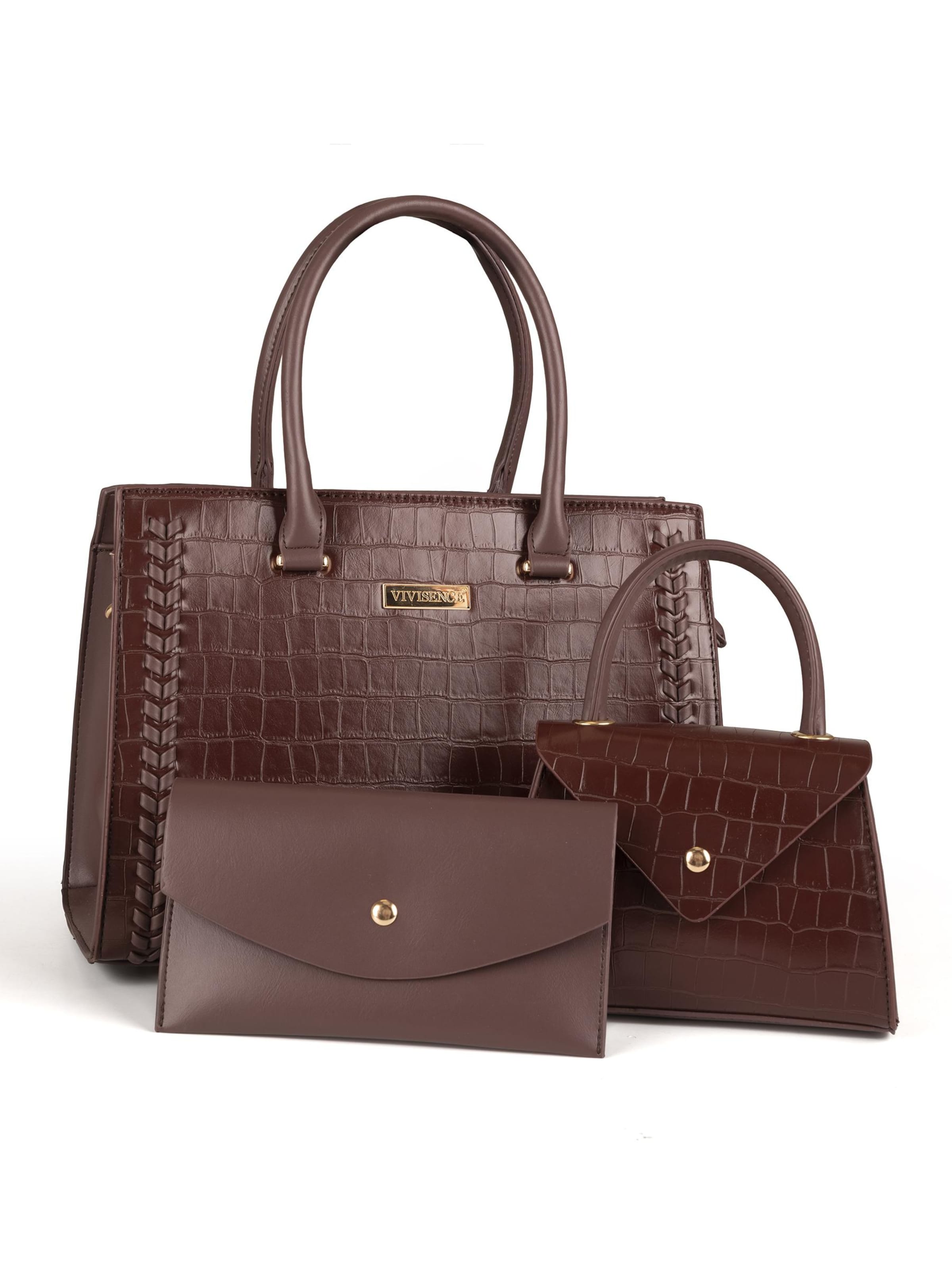 Sacs à main 'T0011' Vivisence en marron : devant