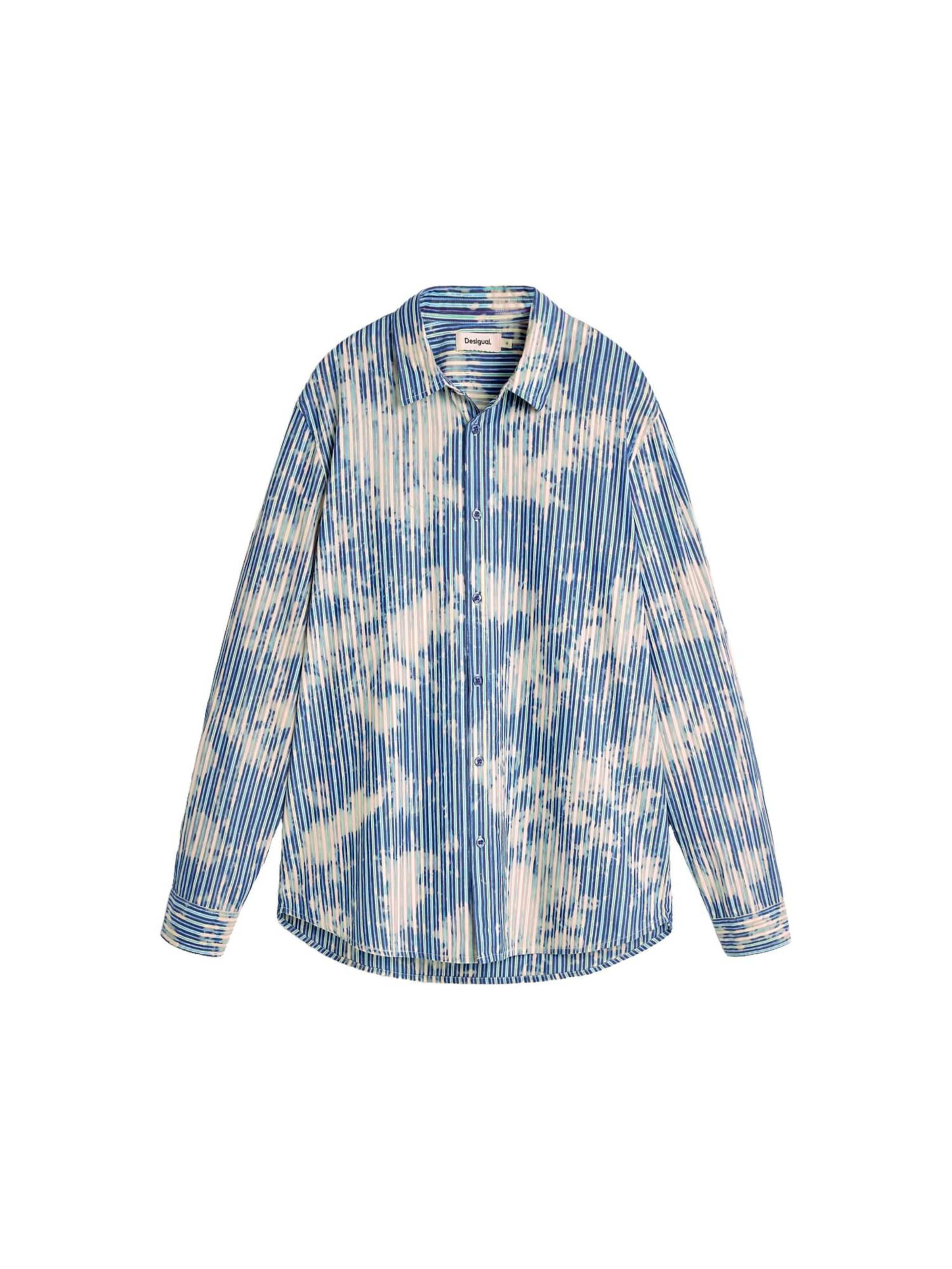 Desigual Regular fit Overhemd in Blauw: voorkant