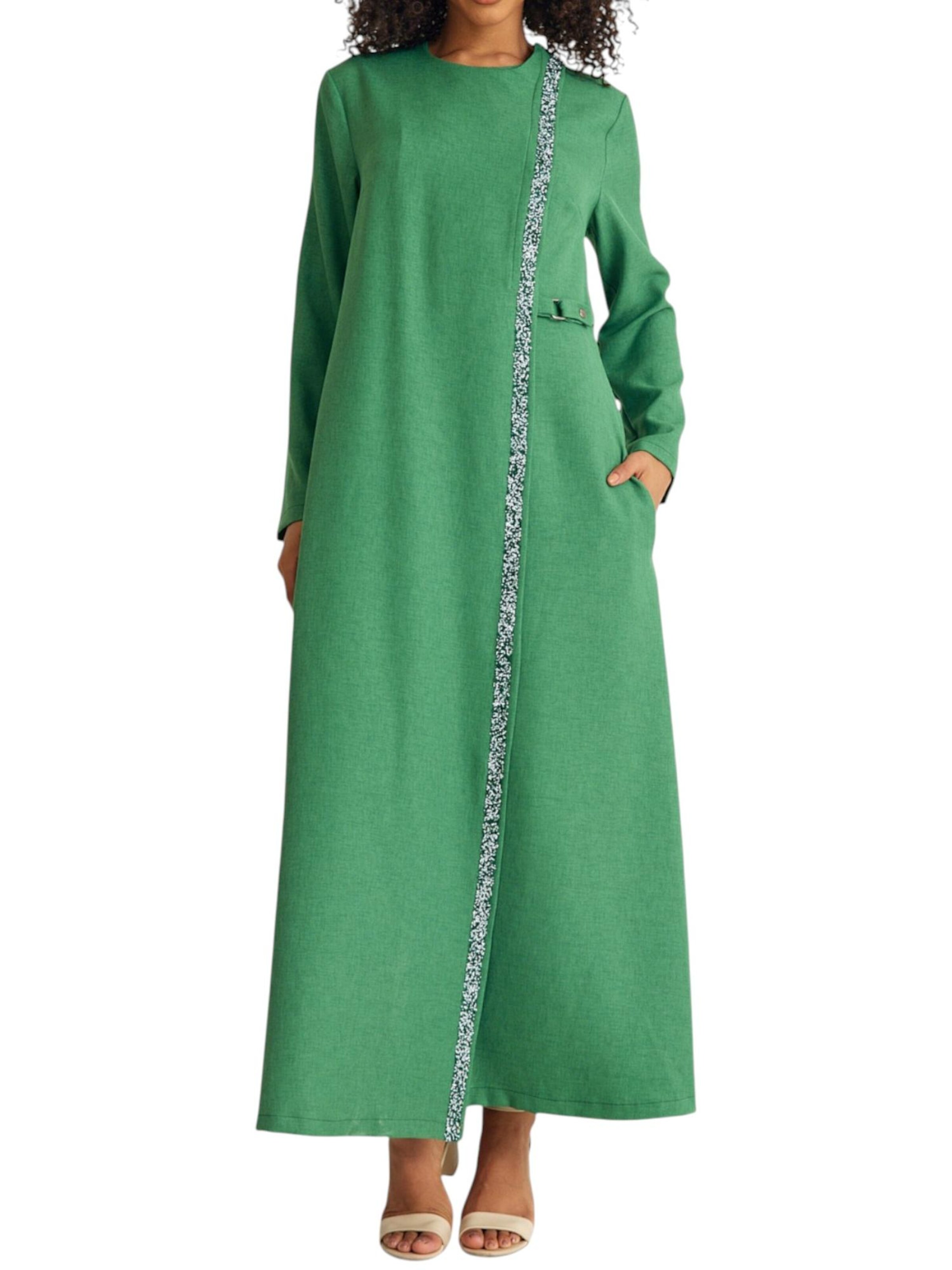 fashionshowcase Jurk 'Leila-Ferace' in Groen