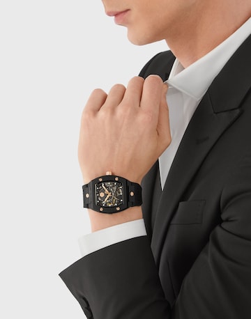 Philipp Plein - Relógios analógicos 'The Skeleton' em preto: frente