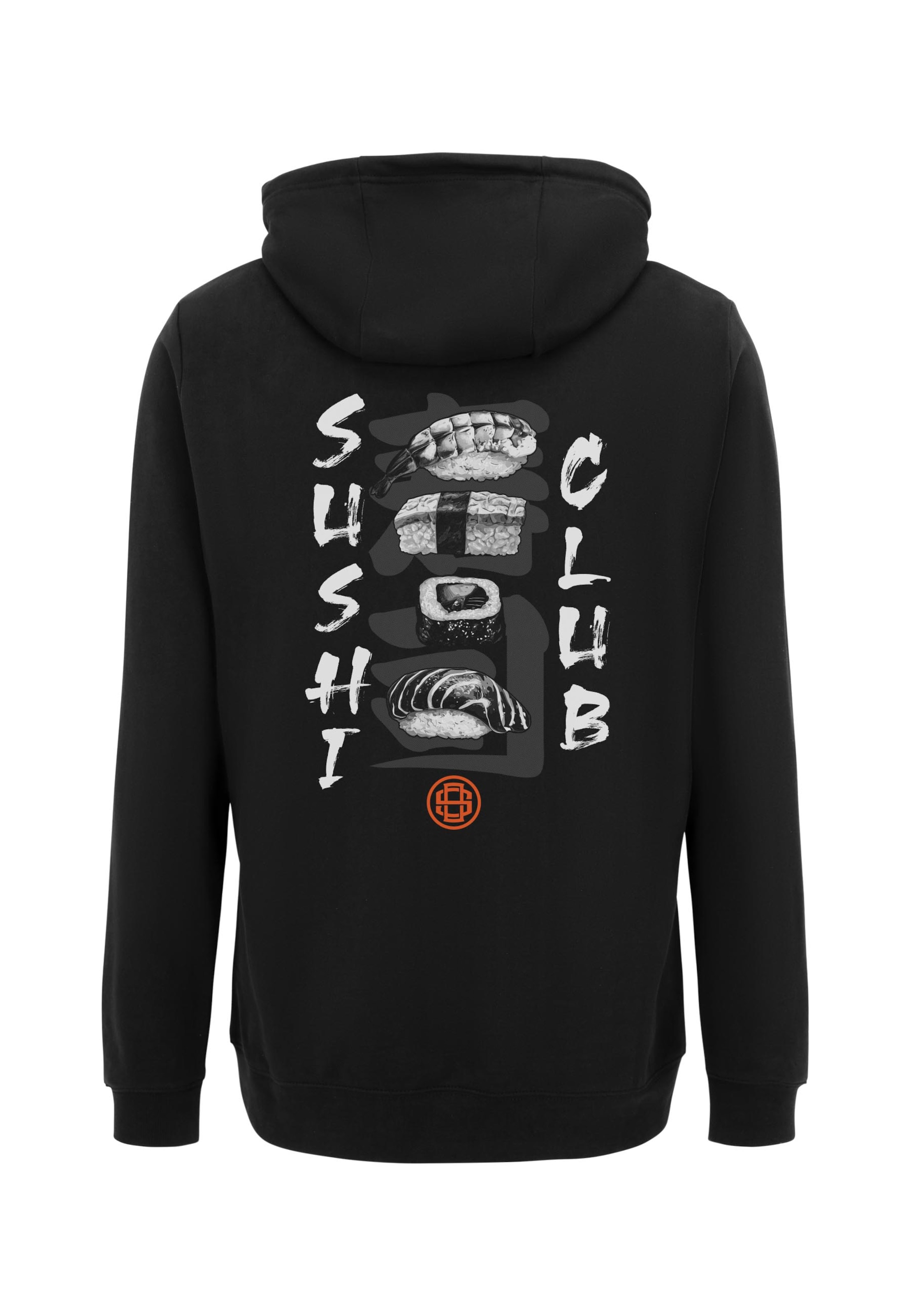 Oldskull Sweatshirt 'Asian Sushi Lover' in Grey / Dark grey / Lobster / Black, Item view