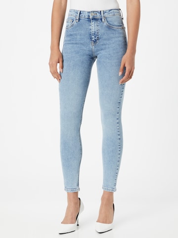 TOPSHOP Skinny Jeans 'Jamie' in Blue: front