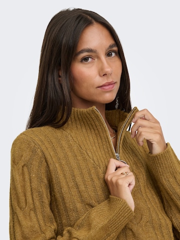 JDY Sweater 'JDYAndrea' in Brown