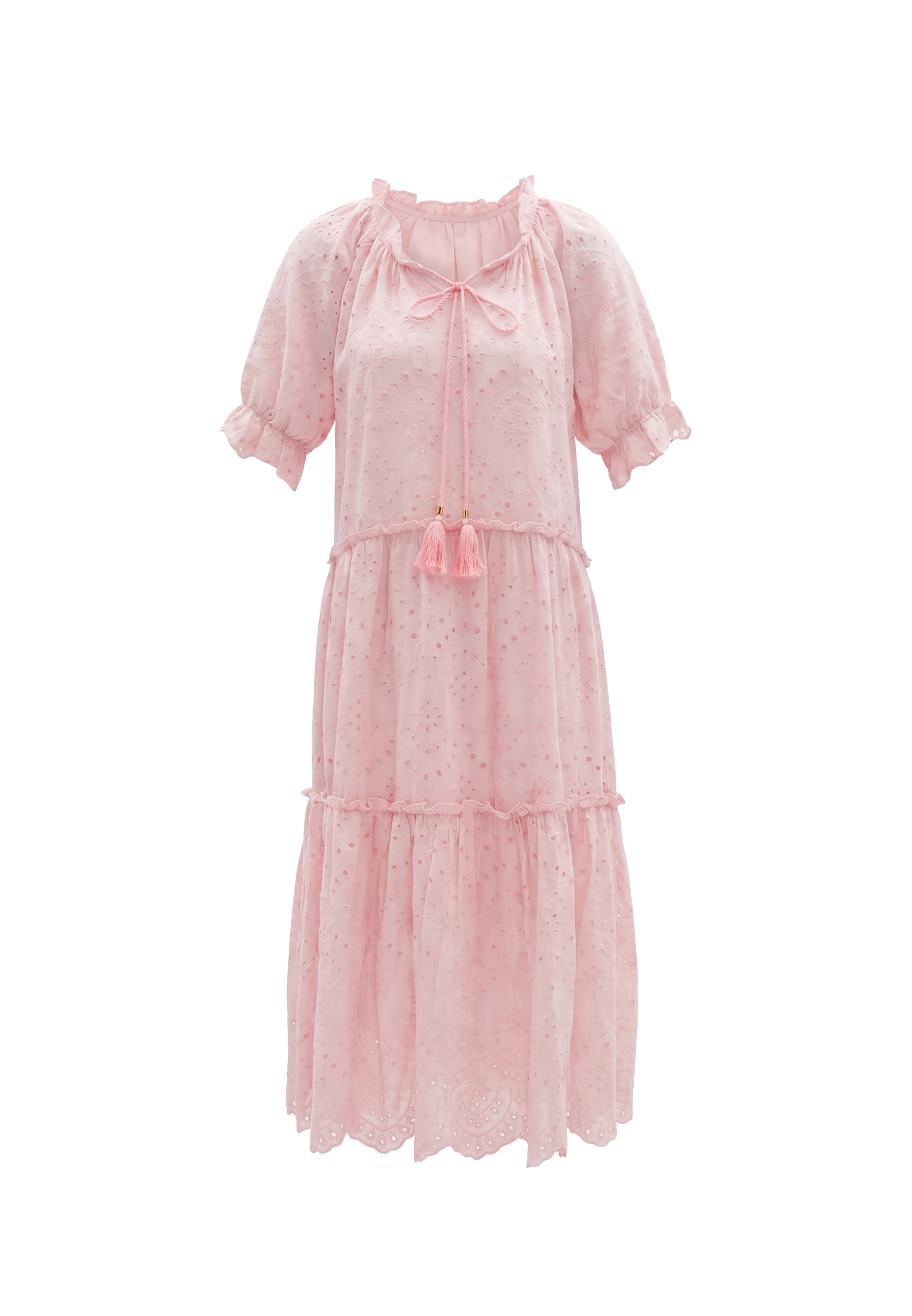 Usha Jurk in Roze: voorkant
