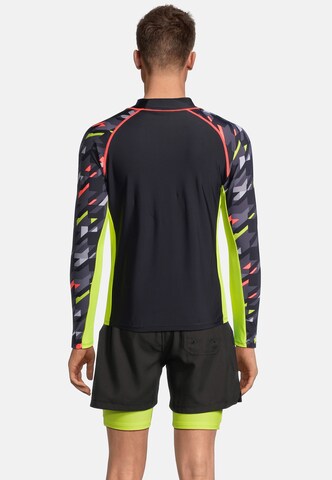 BECO the world of aquasports Schwimmshirt 'Rashguard BEactive UV SUNSET' in Schwarz