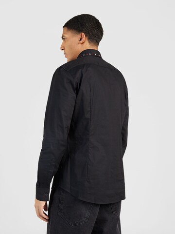 HUGO Regular fit Button Up Shirt 'Ermo' in Black