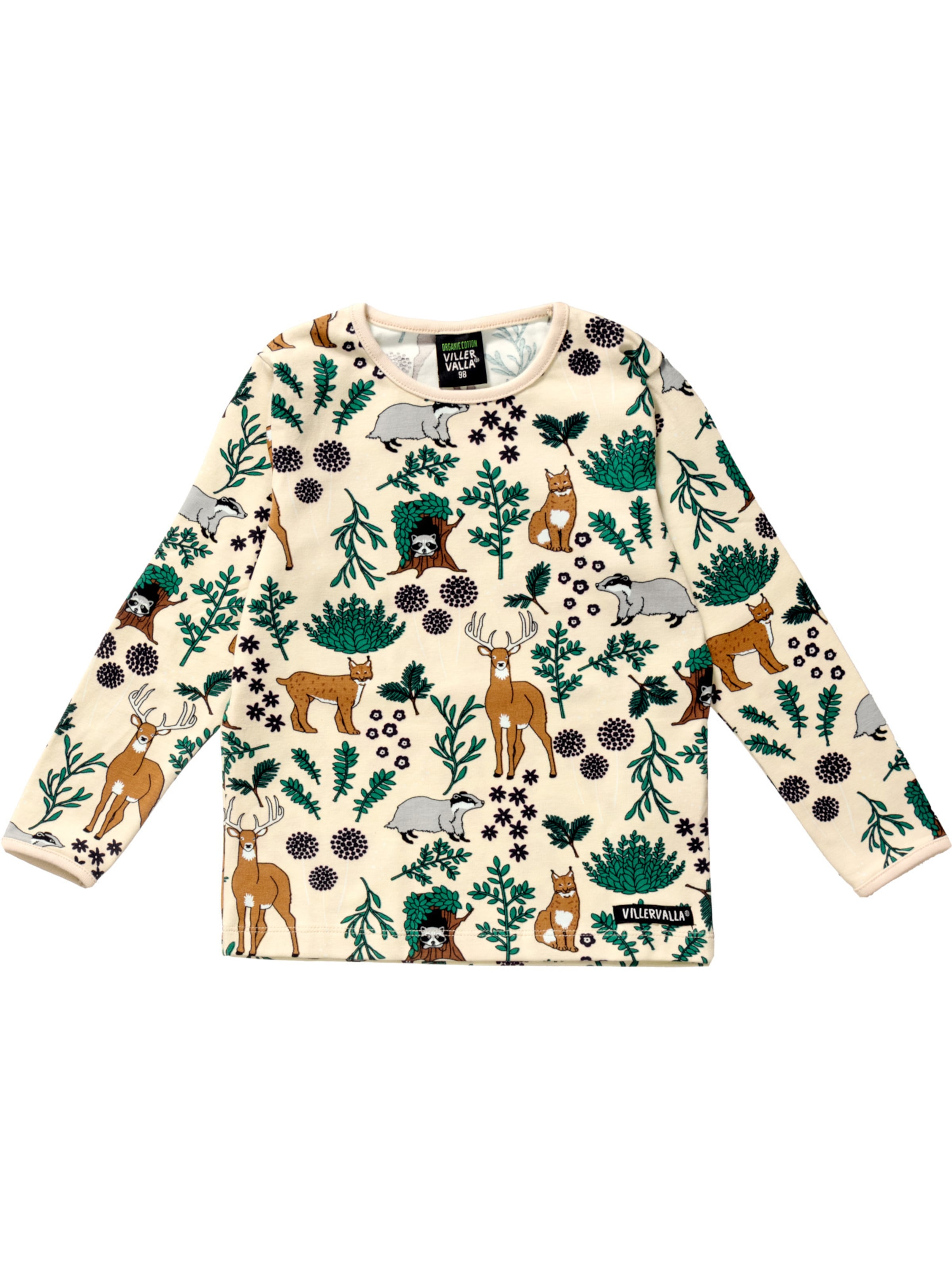 Villervalla Shirt 'Winter Forest' in Beige: front