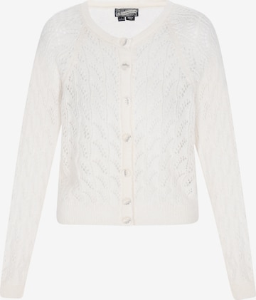 DreiMaster Vintage Плетена жилетка в бяло: отпред