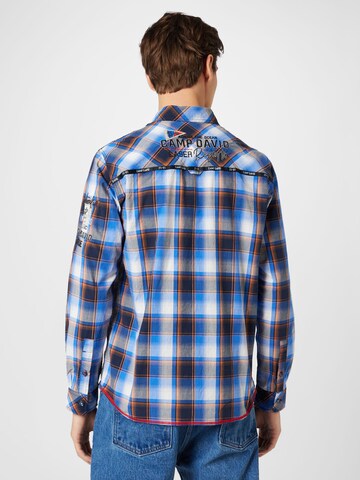 CAMP DAVID Regular fit Button Up Shirt 'Laser Sailing' in Blue