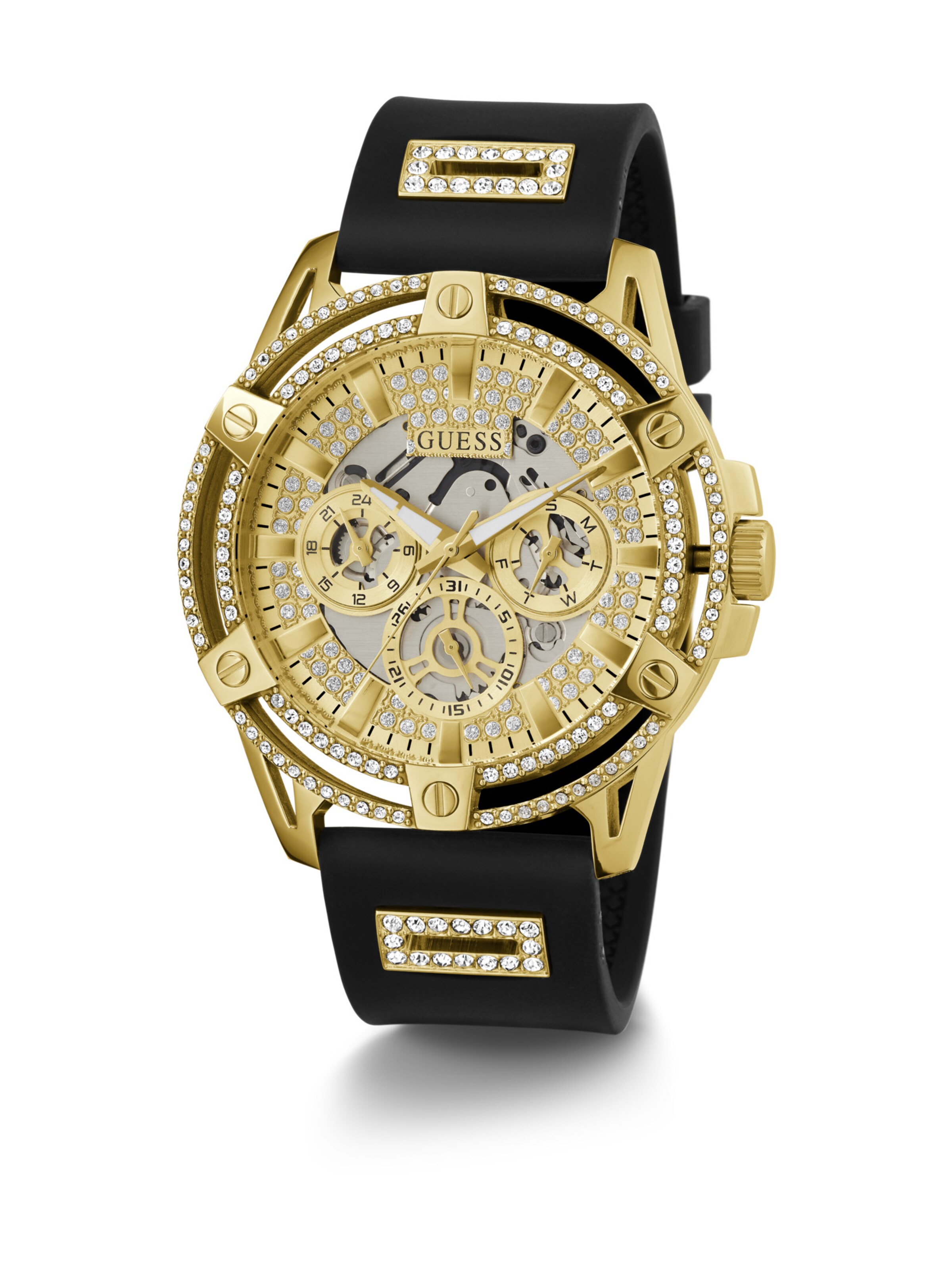 GUESS Analoog horloge 'King' in Zwart