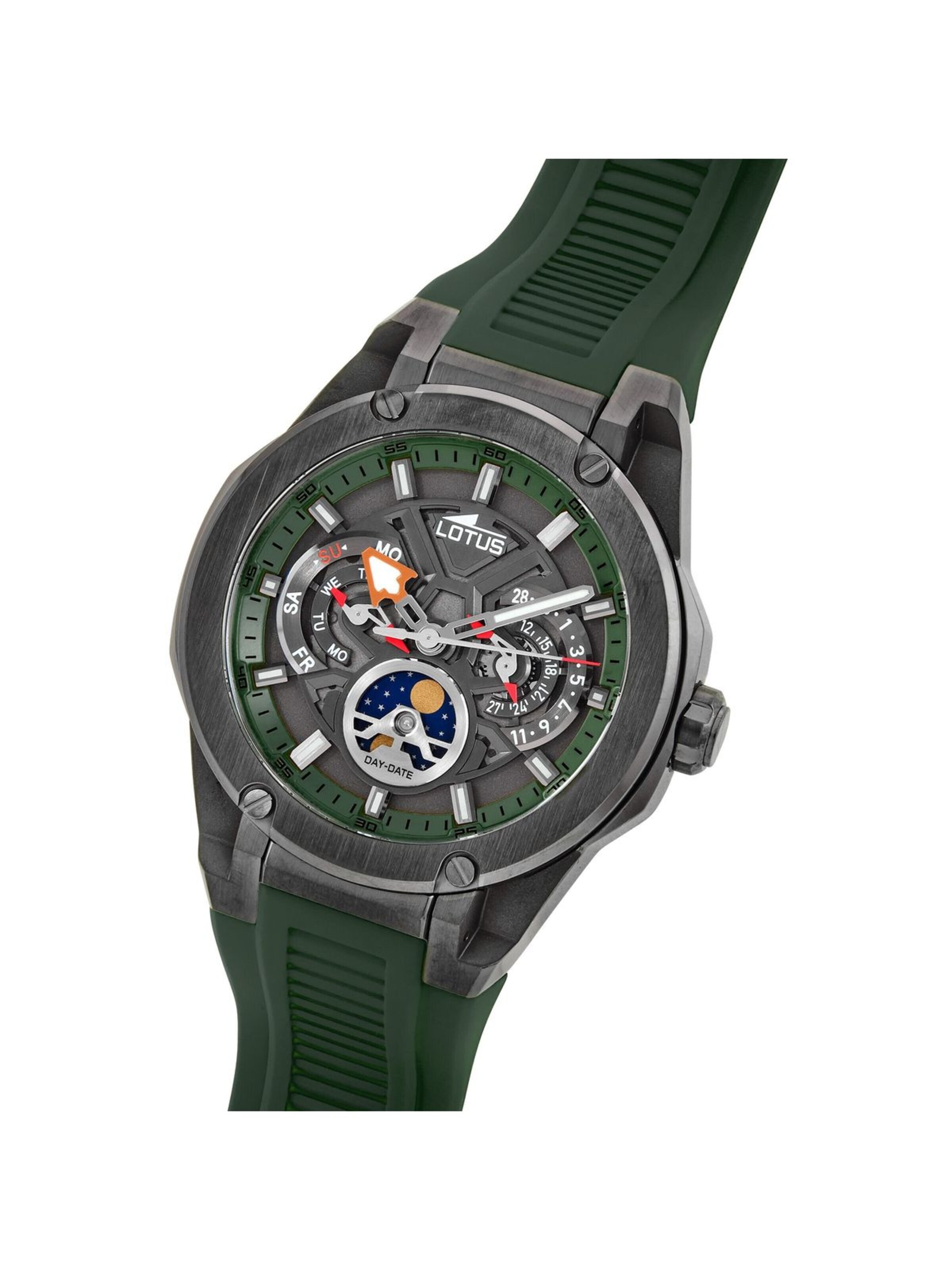 Montre à affichage analogique Lotus en vert