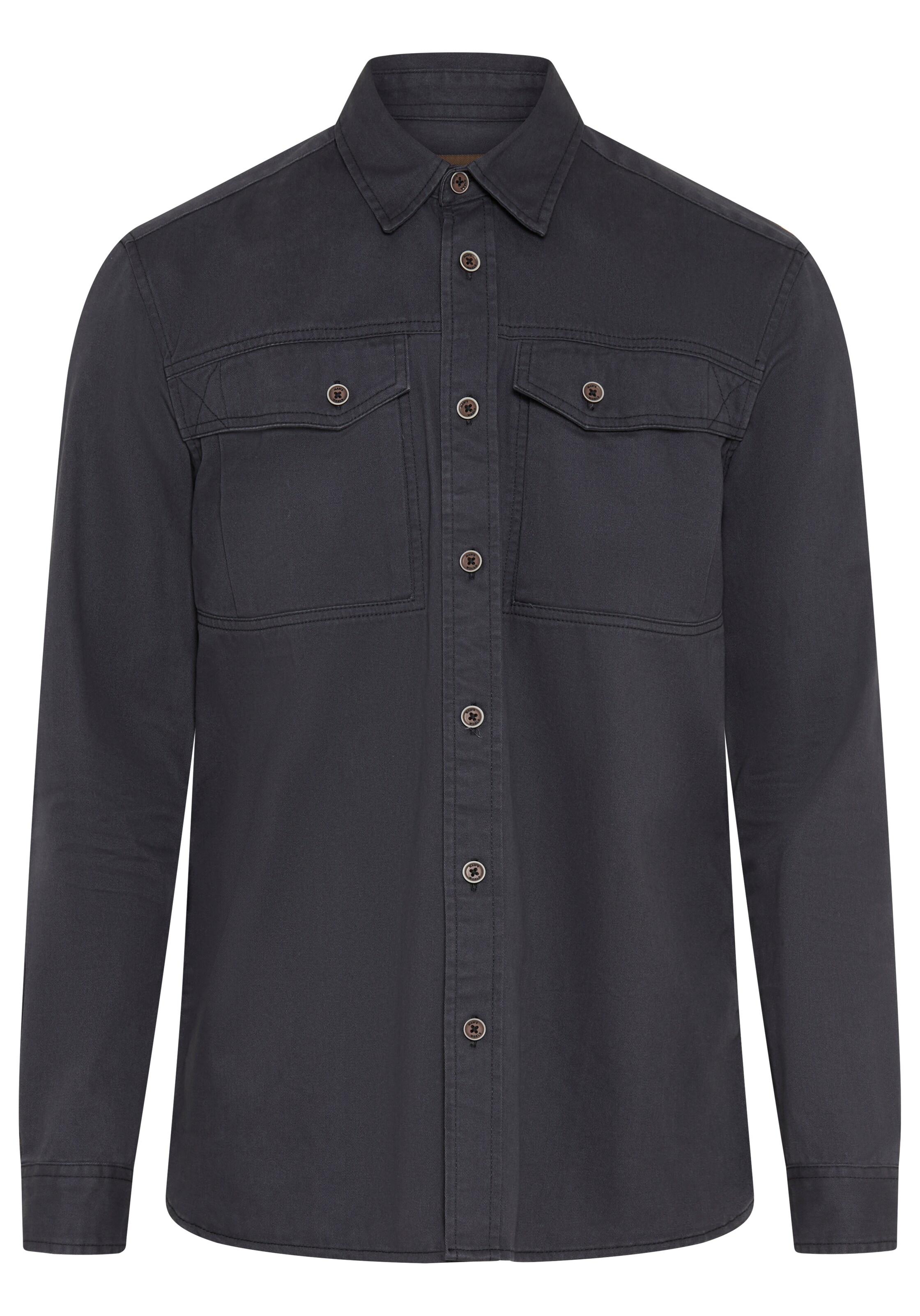Man's World Button Up Shirt in Blue: front