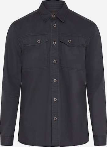 Man's World Button Up Shirt in Blue: front
