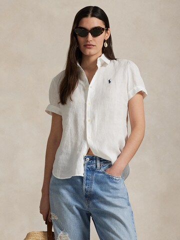 Chemisier Polo Ralph Lauren en blanc : devant