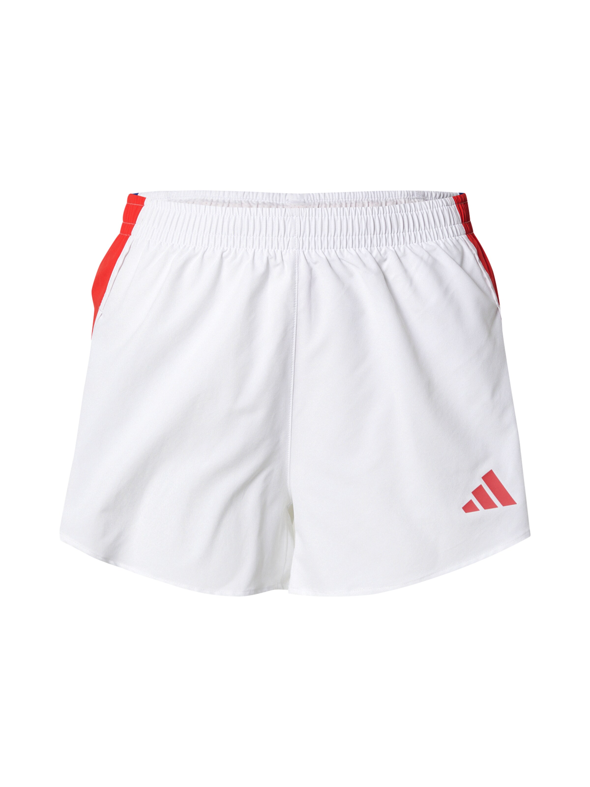 ADIDAS PERFORMANCE Slimfit Urheiluhousut 'Adizero Retro' värissä valkoinen: etupuoli