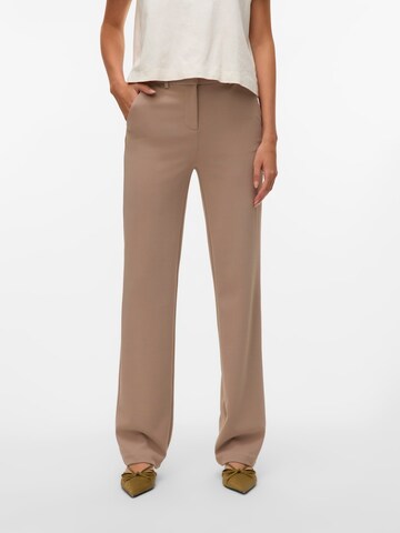 VERO MODA Regular Trousers in Beige: front