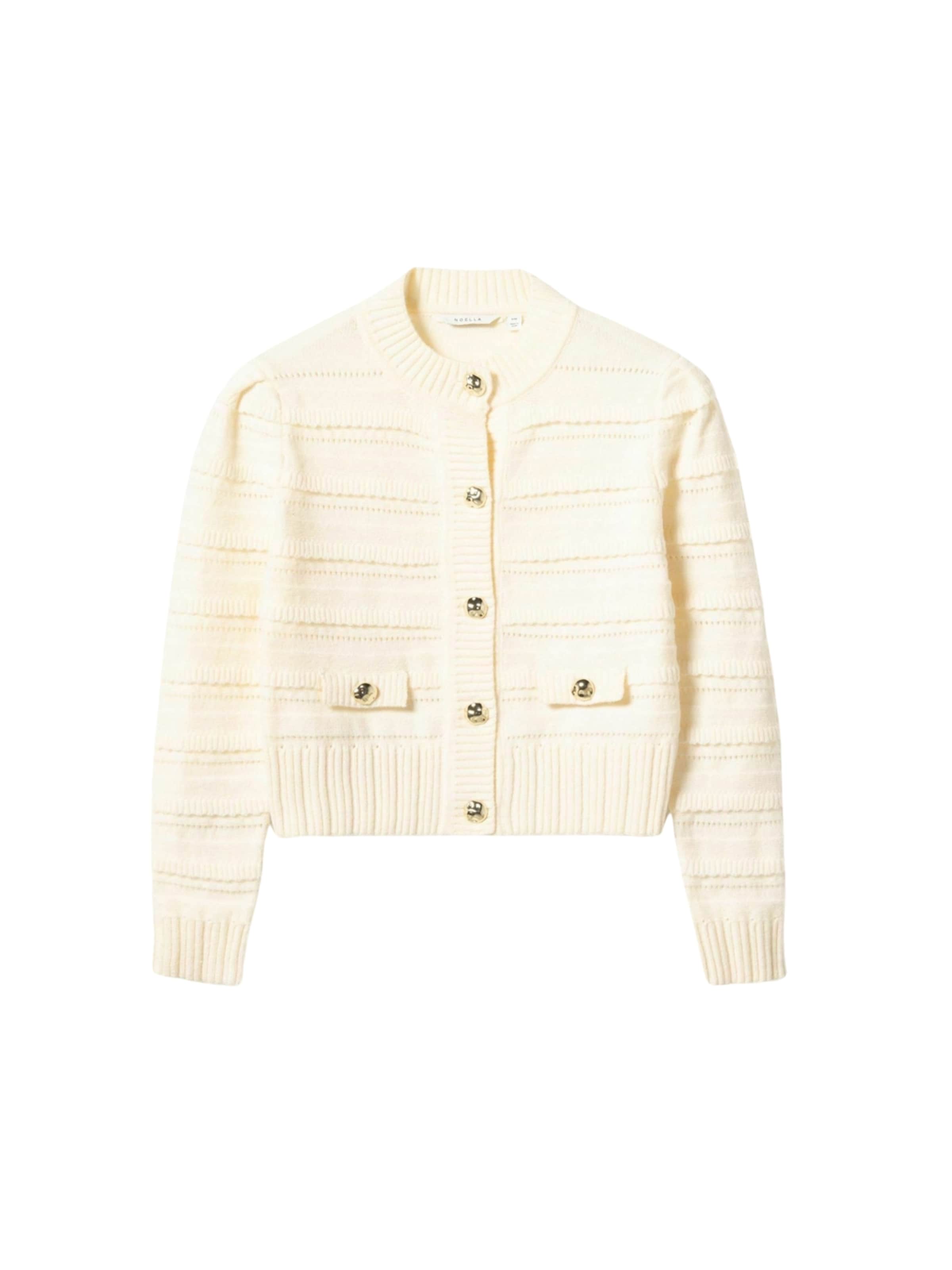 Noella Sweter ' N-Maddison Knit Cardigan ' w kolorze beżowy: przód