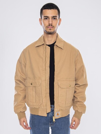 Carhartt WIP Between-season jacket 'Stanton Jacket Dusty H Brown' in S in Brown, Item view
