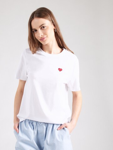 PIECES T-shirt 'PCRIA' i vit: framsida