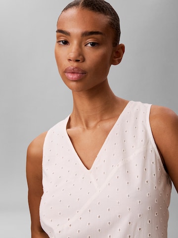 Calvin Klein Kleid 'Broderie Anglaise' in Weiß