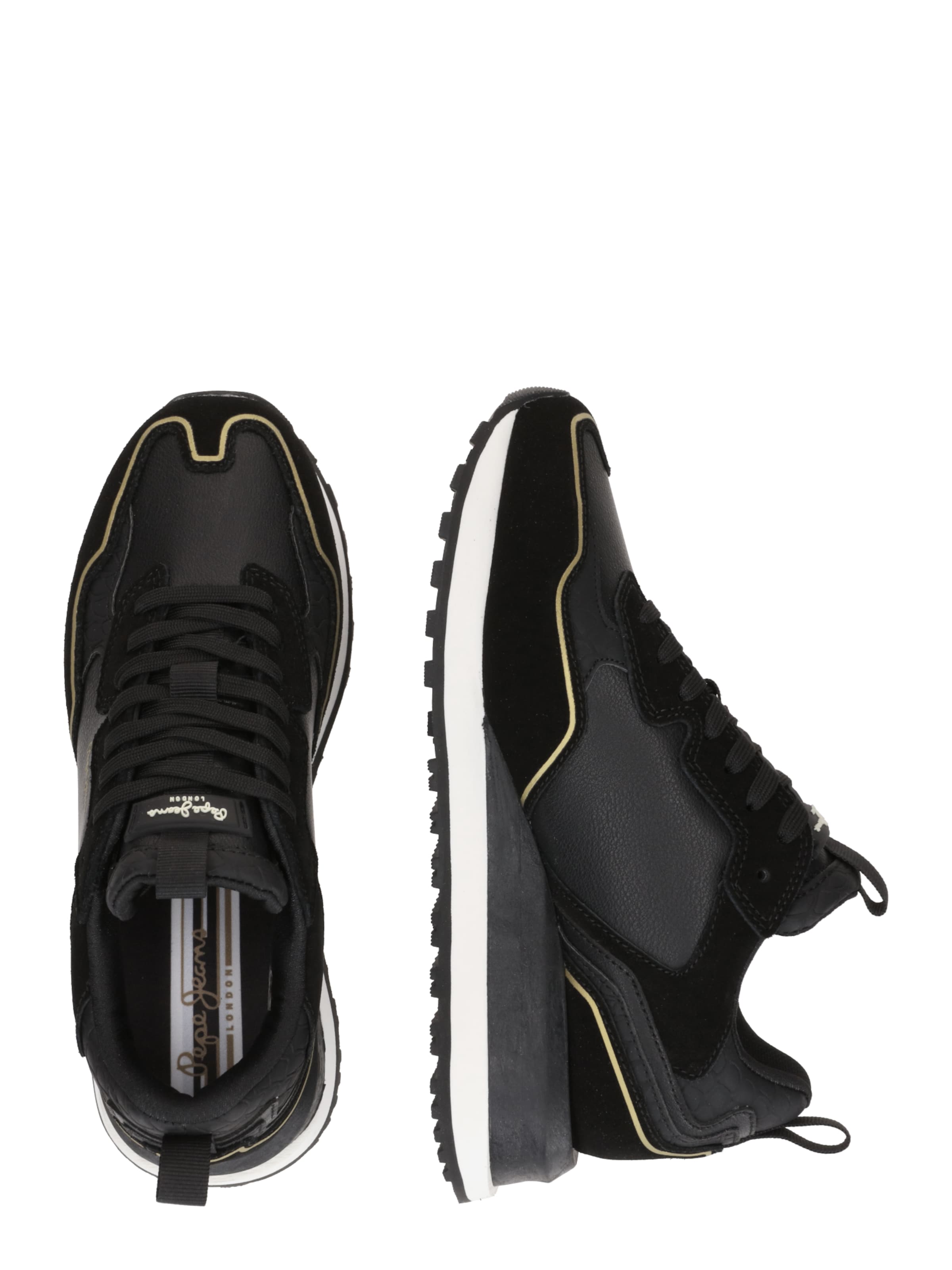 Pepe Jeans Matalavartiset tennarit 'BLUR SUPRA' värissä musta: sivusta