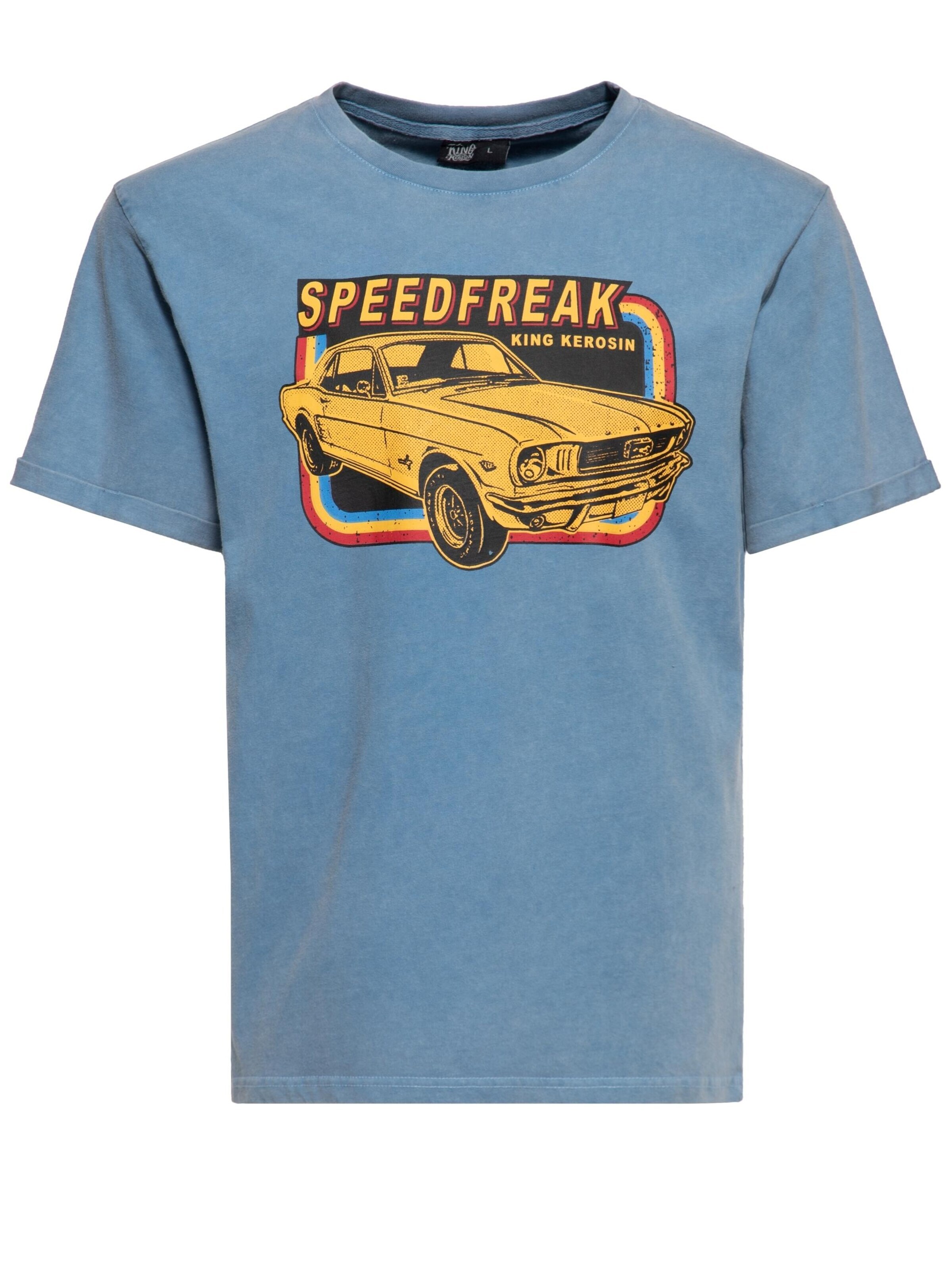 King Kerosin Shirt 'Speedfreak' in Blue: front