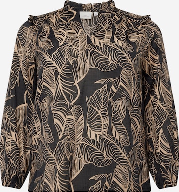 ONLY Carmakoma Blouse 'BETSEY' in Zwart: voorkant