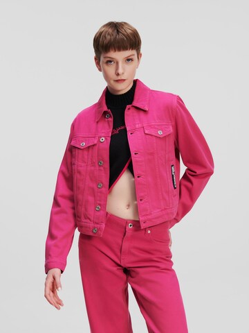 KARL LAGERFELD JEANS Демисезонная куртка в Ярко-розовый: спереди