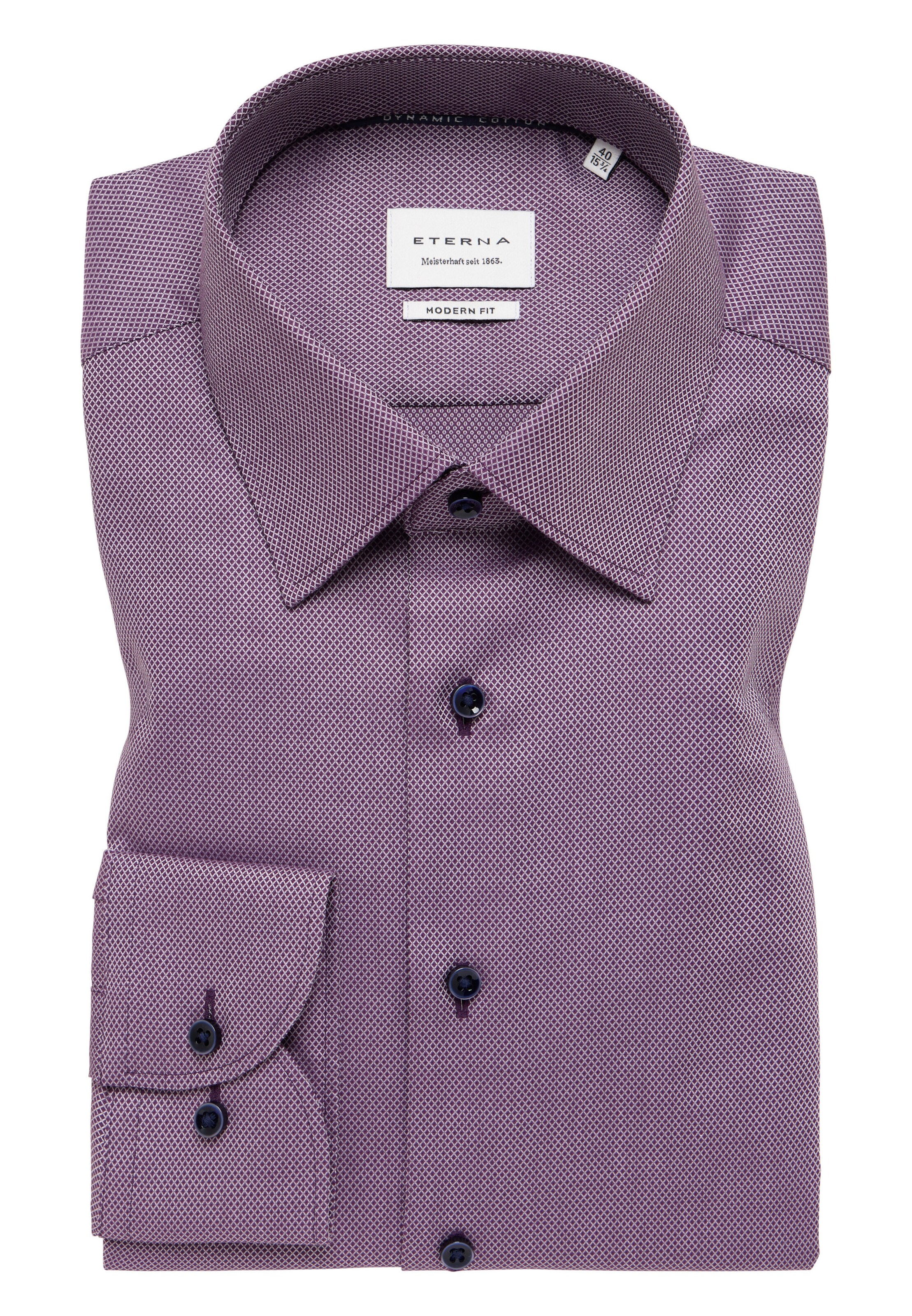 ETERNA Regular fit Button Up Shirt in Purple