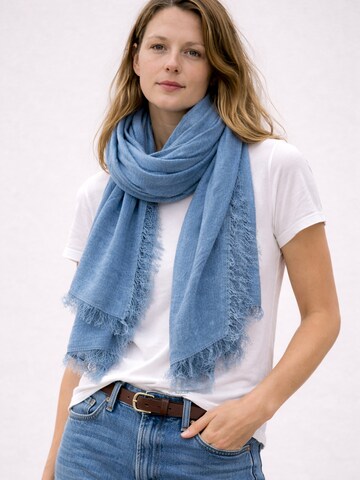 COLLEZIONE ALESSANDRO Scarf 'Schmeichler' in Blue: front