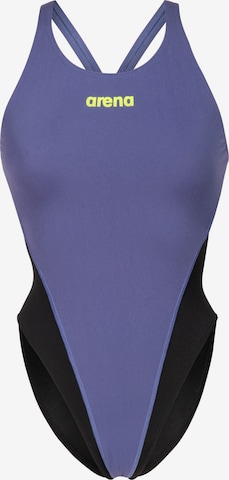 ARENA Bustier Uimapuku 'SWIM TECH SOLID' värissä lila: etupuoli