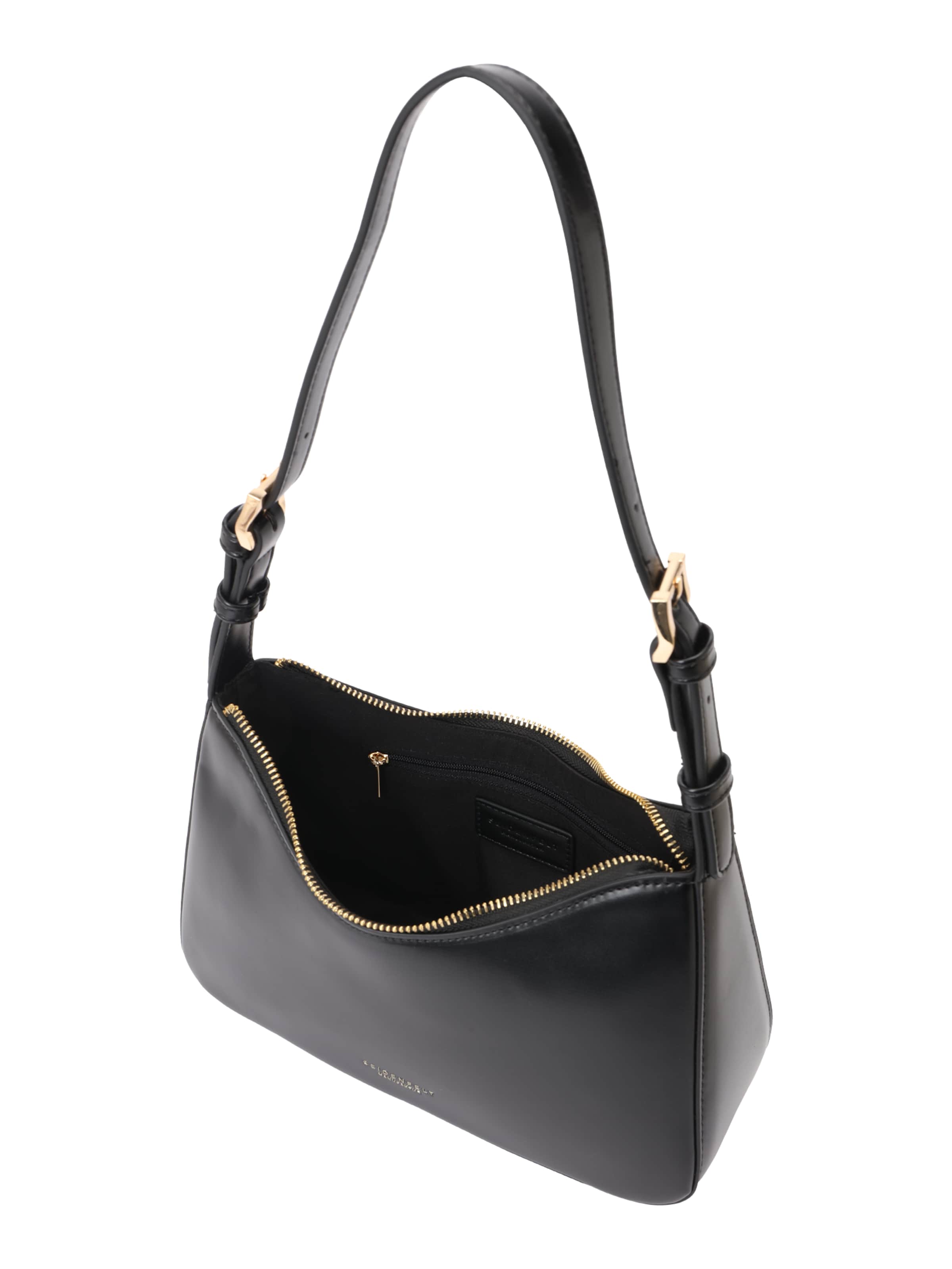 Seidenfelt Axelremsväska 'Arvaja' i svart