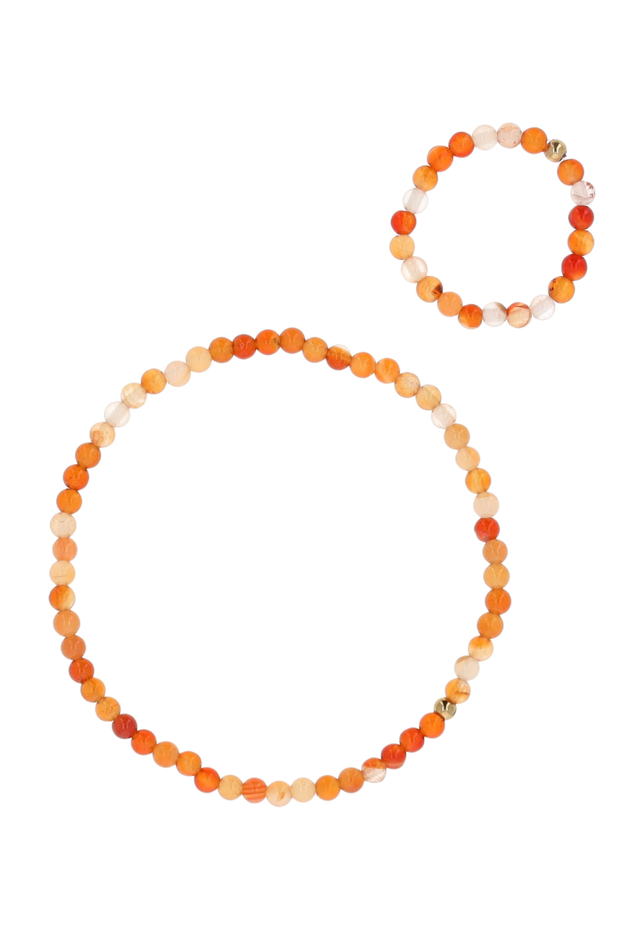 usha FESTIVAL - Conjunto de joyería en naranja: frente