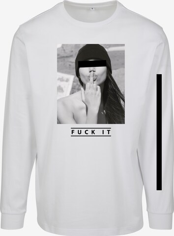 MT Men Shirt 'Fuck it' in White: front